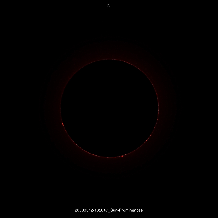 20080512-162847_Sun-Prominences_02.JPG -   ED-Fh d 101,9 / af 1270 (Prom.Ext-Tube) CANON-EOS5D (AFC-Filter) 400 ASA Filter: Ha0,22nm, 2*RG630, UV-IR-CUT 1 light-frame 1/500s Canon-RAW-Image, Adobe-PS-CS3  