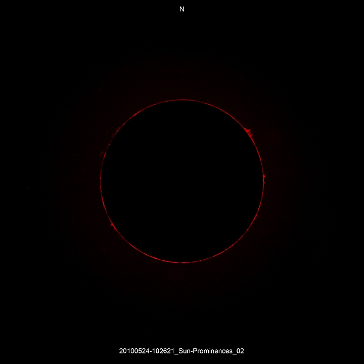 20100524-102621_Sun-Prominences_02.JPG -   ED-Fh d 101,9 / af 1270 (Prom.Ext-Tube) CANON-EOS5D (AFC-Filter) 200 ASA Filter: Ha0,22nm, 2*RG630, UV-IR-CUT 1 light-frame 1/800s Canon-RAW-Image, Adobe-PS-CS  