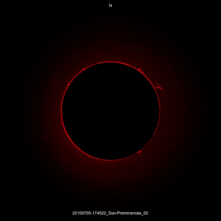 20100705-174522_Sun-Prominences_02.JPG -   ED-Fh d 101,9 / af 1270 (Prom.Ext-Tube) CANON-EOS5D (AFC-Filter) 400 ASA Filter: Ha0,22nm, 2*RG630, UV-IR-CUT 1 light-frame 1/400s Canon-RAW-Image, Adobe-PS-CS Reflexes from Insects  